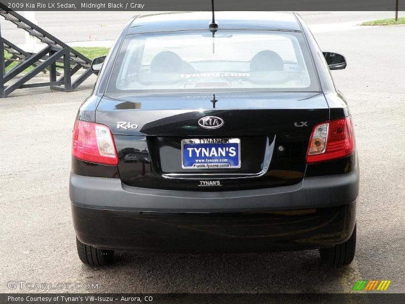 Midnight Black / Gray 2009 Kia Rio LX Sedan