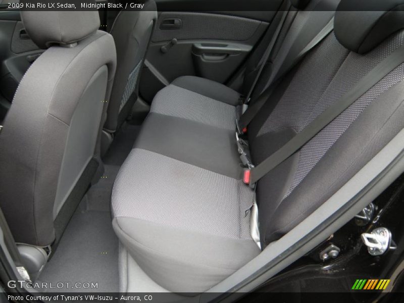 Midnight Black / Gray 2009 Kia Rio LX Sedan
