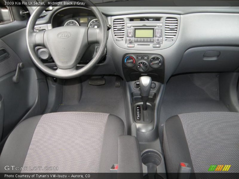 Midnight Black / Gray 2009 Kia Rio LX Sedan