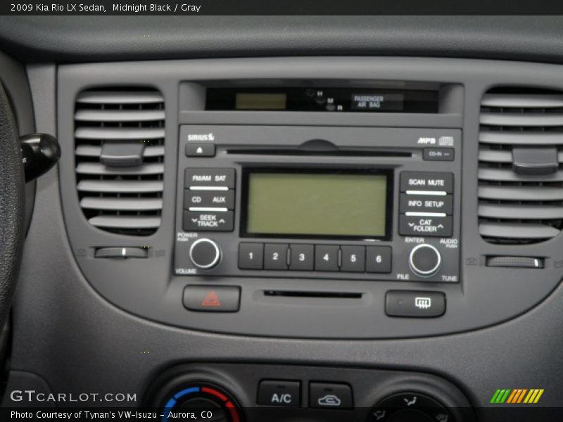 Midnight Black / Gray 2009 Kia Rio LX Sedan