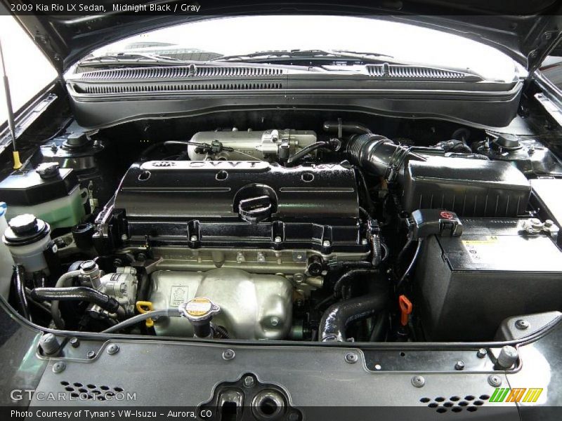 Midnight Black / Gray 2009 Kia Rio LX Sedan