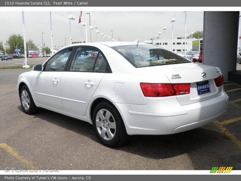 Pearl White / Camel 2010 Hyundai Sonata GLS