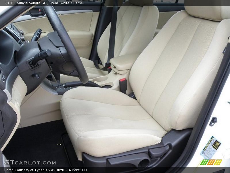 Pearl White / Camel 2010 Hyundai Sonata GLS