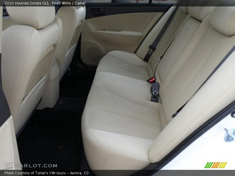 Pearl White / Camel 2010 Hyundai Sonata GLS