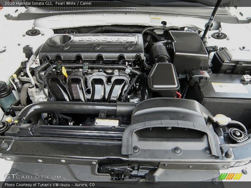 Pearl White / Camel 2010 Hyundai Sonata GLS