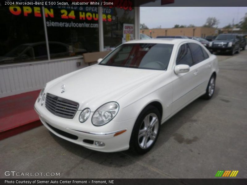 Alabaster White / Stone 2004 Mercedes-Benz E 500 Sedan