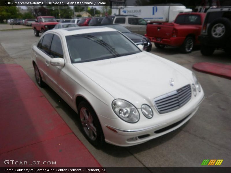 Alabaster White / Stone 2004 Mercedes-Benz E 500 Sedan