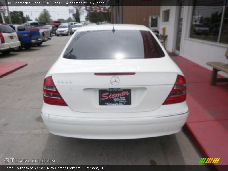 Alabaster White / Stone 2004 Mercedes-Benz E 500 Sedan