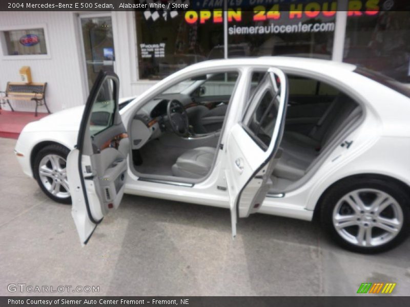 Alabaster White / Stone 2004 Mercedes-Benz E 500 Sedan