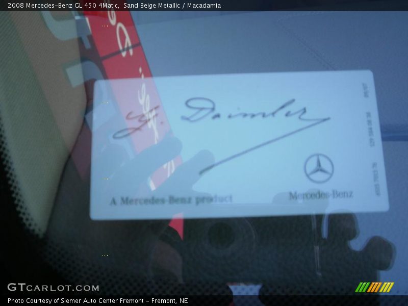 Sand Beige Metallic / Macadamia 2008 Mercedes-Benz GL 450 4Matic