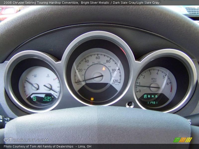 Bright Silver Metallic / Dark Slate Gray/Light Slate Gray 2008 Chrysler Sebring Touring Hardtop Convertible