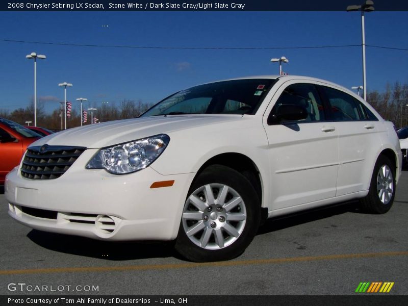 Stone White / Dark Slate Gray/Light Slate Gray 2008 Chrysler Sebring LX Sedan