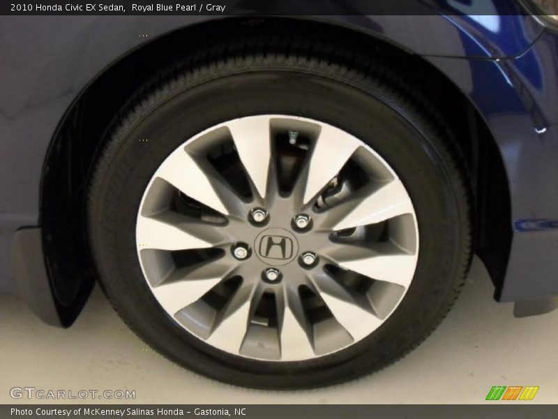 Royal Blue Pearl / Gray 2010 Honda Civic EX Sedan