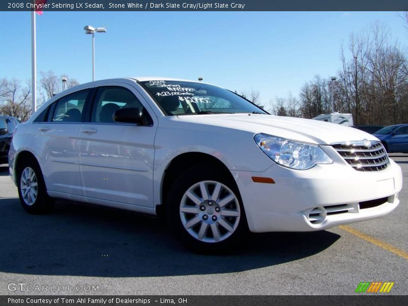 Stone White / Dark Slate Gray/Light Slate Gray 2008 Chrysler Sebring LX Sedan