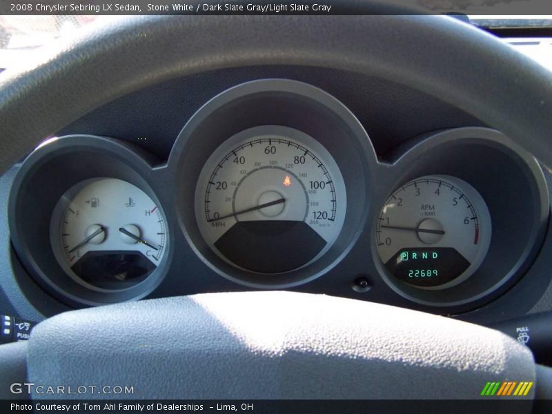 Stone White / Dark Slate Gray/Light Slate Gray 2008 Chrysler Sebring LX Sedan
