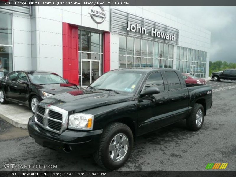 Black / Medium Slate Gray 2005 Dodge Dakota Laramie Quad Cab 4x4