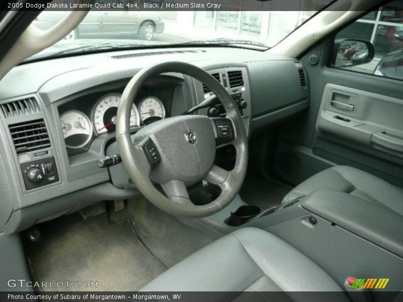 Black / Medium Slate Gray 2005 Dodge Dakota Laramie Quad Cab 4x4