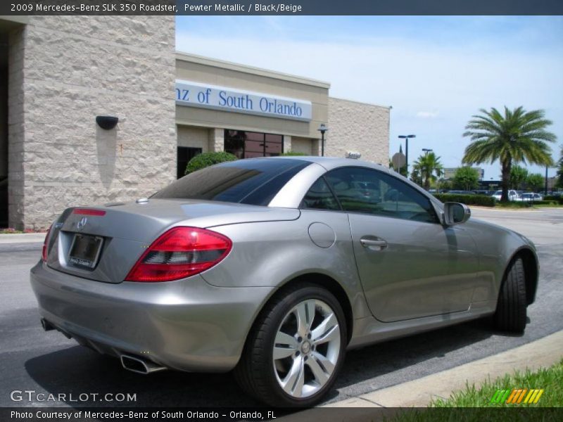 Pewter Metallic / Black/Beige 2009 Mercedes-Benz SLK 350 Roadster