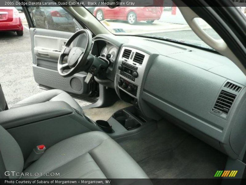 Black / Medium Slate Gray 2005 Dodge Dakota Laramie Quad Cab 4x4