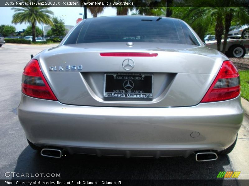 Pewter Metallic / Black/Beige 2009 Mercedes-Benz SLK 350 Roadster