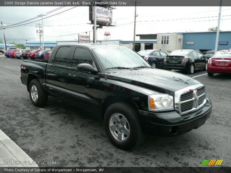 Black / Medium Slate Gray 2005 Dodge Dakota Laramie Quad Cab 4x4