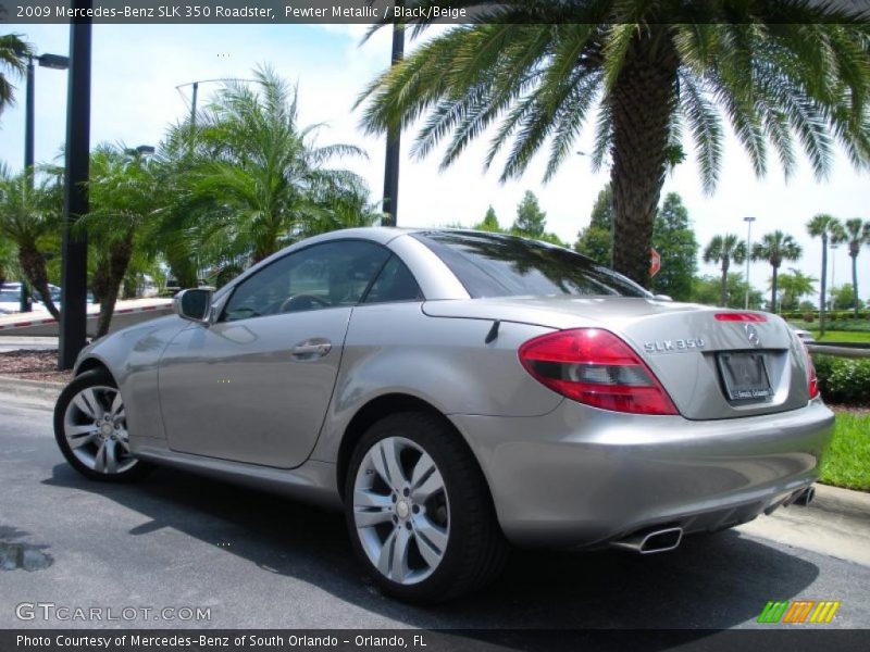 Pewter Metallic / Black/Beige 2009 Mercedes-Benz SLK 350 Roadster