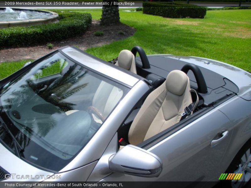 Pewter Metallic / Black/Beige 2009 Mercedes-Benz SLK 350 Roadster