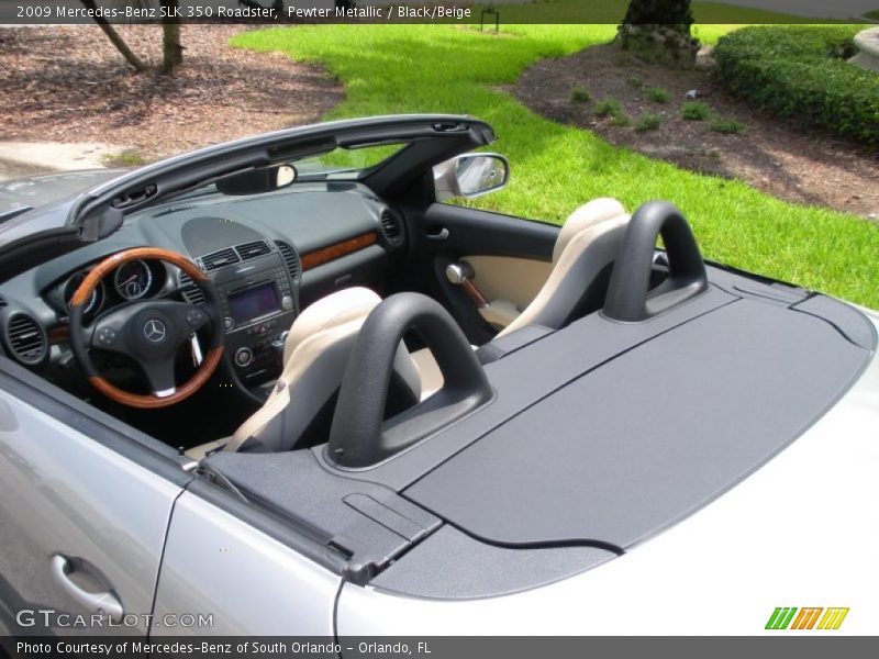 Pewter Metallic / Black/Beige 2009 Mercedes-Benz SLK 350 Roadster