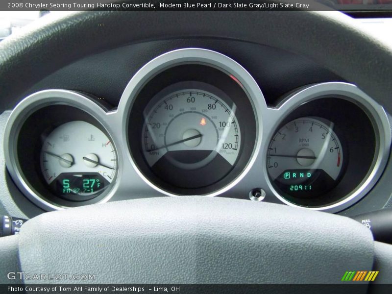 Modern Blue Pearl / Dark Slate Gray/Light Slate Gray 2008 Chrysler Sebring Touring Hardtop Convertible