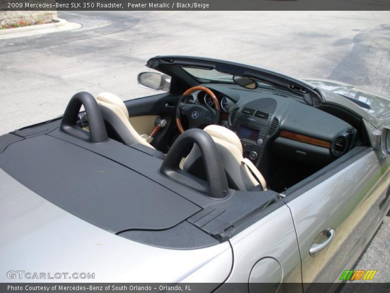 Pewter Metallic / Black/Beige 2009 Mercedes-Benz SLK 350 Roadster