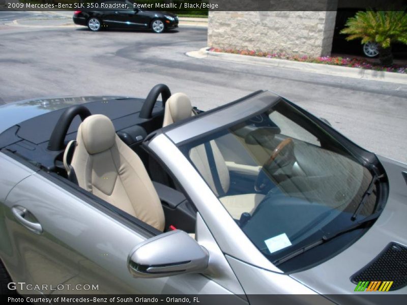 Pewter Metallic / Black/Beige 2009 Mercedes-Benz SLK 350 Roadster