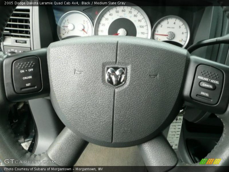 Black / Medium Slate Gray 2005 Dodge Dakota Laramie Quad Cab 4x4