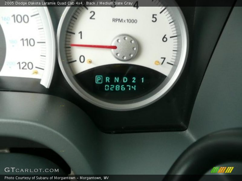 Black / Medium Slate Gray 2005 Dodge Dakota Laramie Quad Cab 4x4