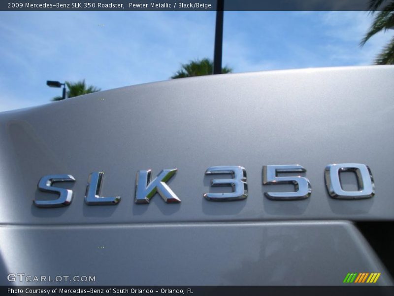 Pewter Metallic / Black/Beige 2009 Mercedes-Benz SLK 350 Roadster