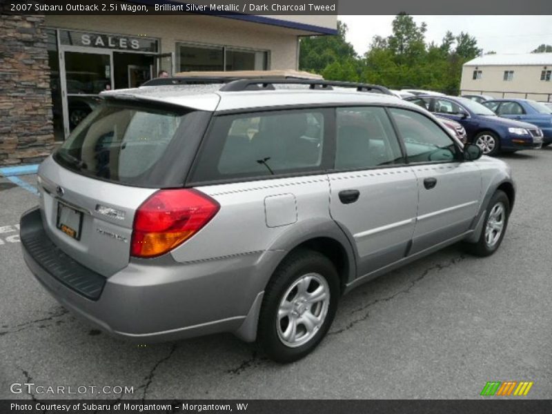 Brilliant Silver Metallic / Dark Charcoal Tweed 2007 Subaru Outback 2.5i Wagon