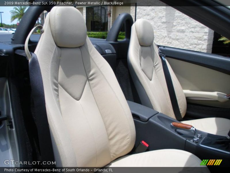 Pewter Metallic / Black/Beige 2009 Mercedes-Benz SLK 350 Roadster