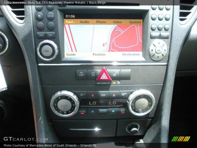 Pewter Metallic / Black/Beige 2009 Mercedes-Benz SLK 350 Roadster
