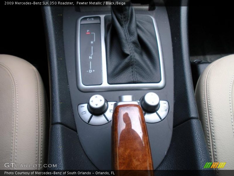 Pewter Metallic / Black/Beige 2009 Mercedes-Benz SLK 350 Roadster