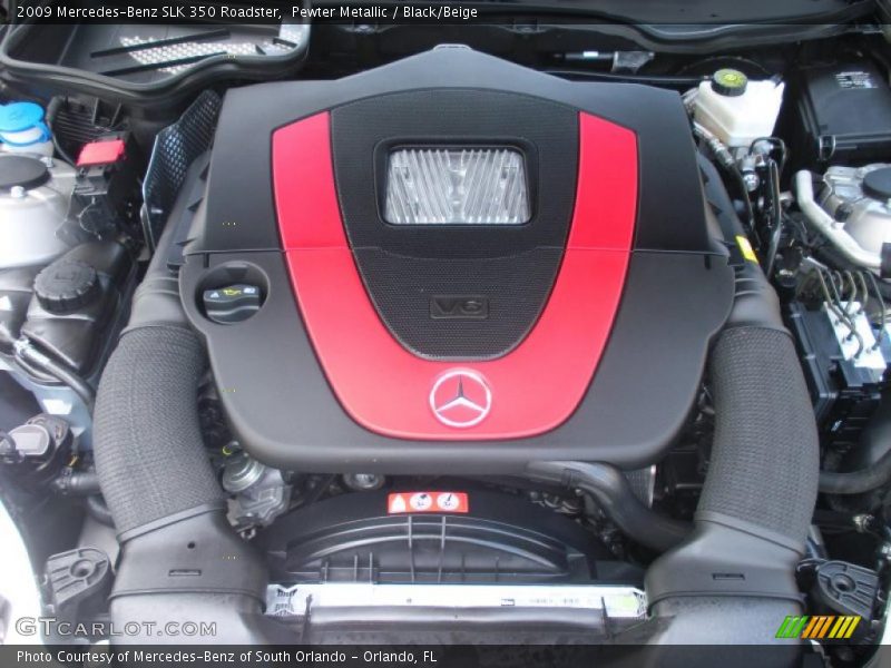 Pewter Metallic / Black/Beige 2009 Mercedes-Benz SLK 350 Roadster
