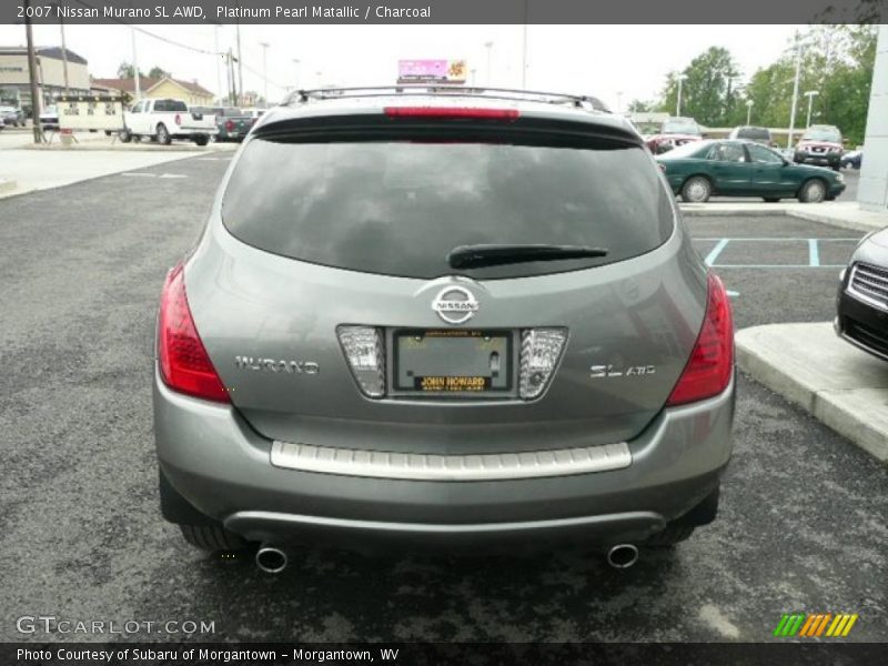 Platinum Pearl Matallic / Charcoal 2007 Nissan Murano SL AWD