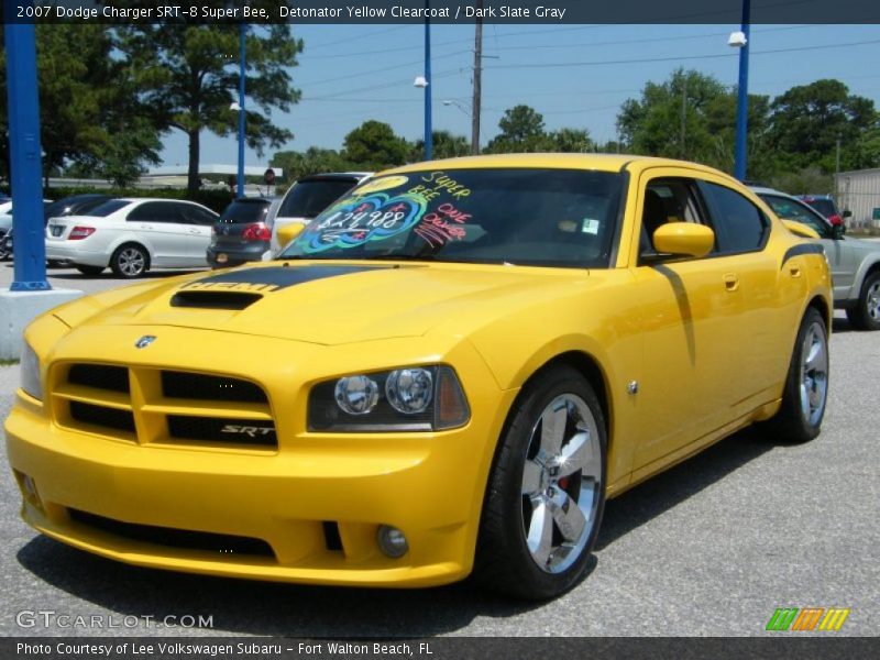 Detonator Yellow Clearcoat / Dark Slate Gray 2007 Dodge Charger SRT-8 Super Bee