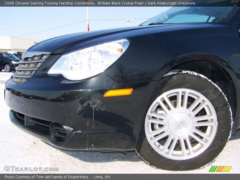 Brilliant Black Crystal Pearl / Dark Khaki/Light Graystone 2008 Chrysler Sebring Touring Hardtop Convertible