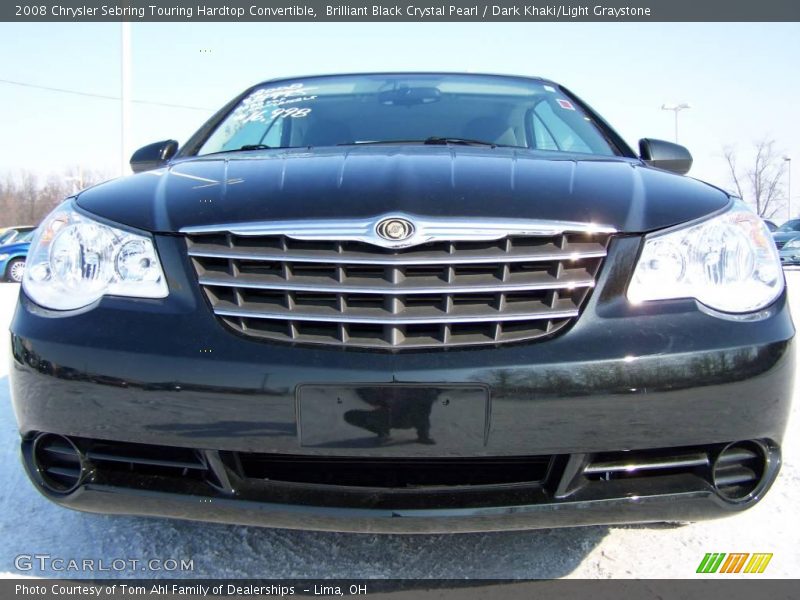 Brilliant Black Crystal Pearl / Dark Khaki/Light Graystone 2008 Chrysler Sebring Touring Hardtop Convertible