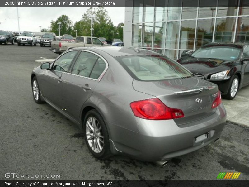 Platinum Graphite Gray / Stone 2008 Infiniti G 35 x S Sedan