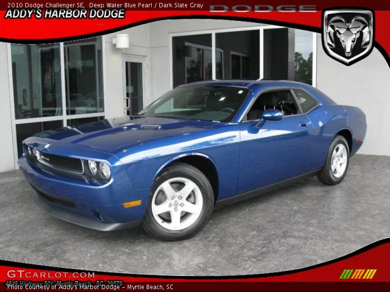 Deep Water Blue Pearl / Dark Slate Gray 2010 Dodge Challenger SE
