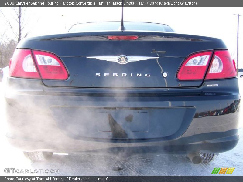 Brilliant Black Crystal Pearl / Dark Khaki/Light Graystone 2008 Chrysler Sebring Touring Hardtop Convertible