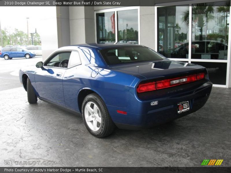 Deep Water Blue Pearl / Dark Slate Gray 2010 Dodge Challenger SE