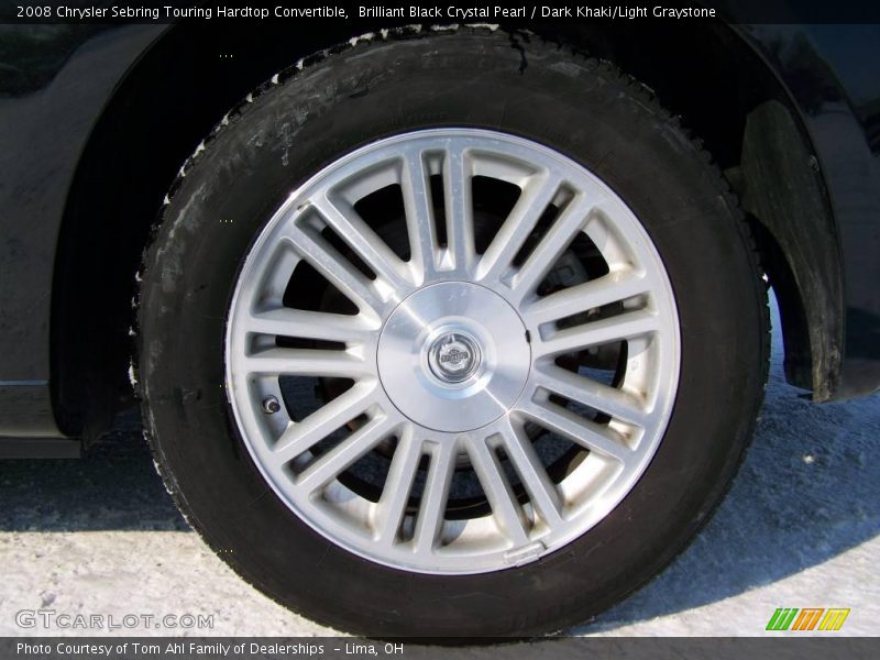 Brilliant Black Crystal Pearl / Dark Khaki/Light Graystone 2008 Chrysler Sebring Touring Hardtop Convertible