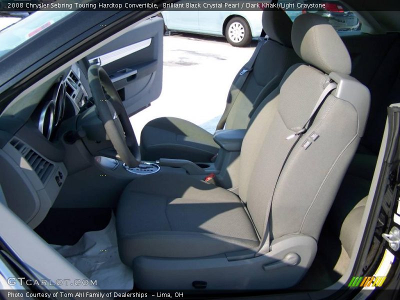 Brilliant Black Crystal Pearl / Dark Khaki/Light Graystone 2008 Chrysler Sebring Touring Hardtop Convertible