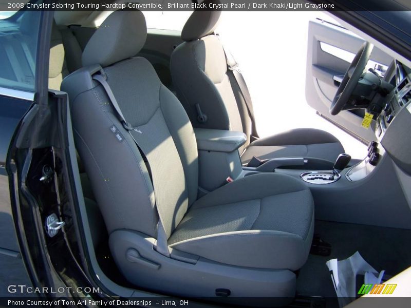 Brilliant Black Crystal Pearl / Dark Khaki/Light Graystone 2008 Chrysler Sebring Touring Hardtop Convertible
